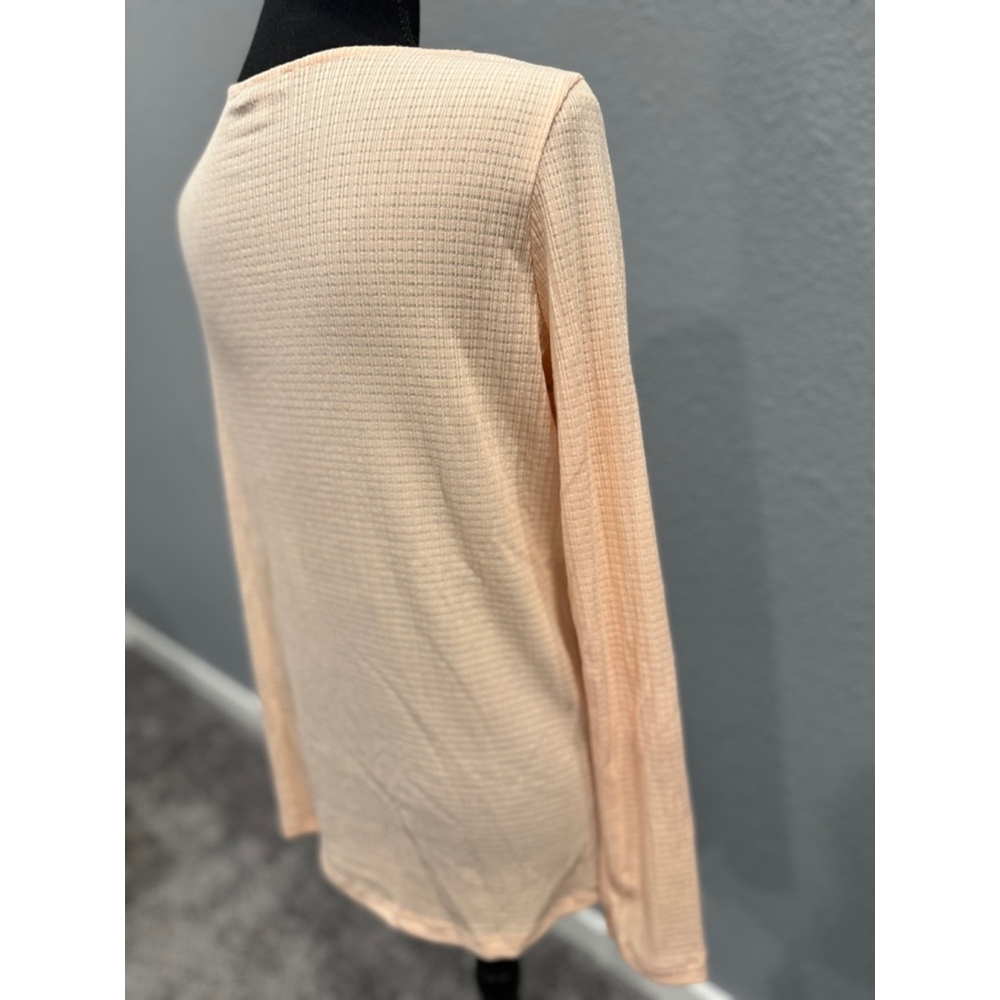 White Birch Women’s Waffle Knit Top with Crisscross Neckline NWOT, Sz S - Picture 5 of 11